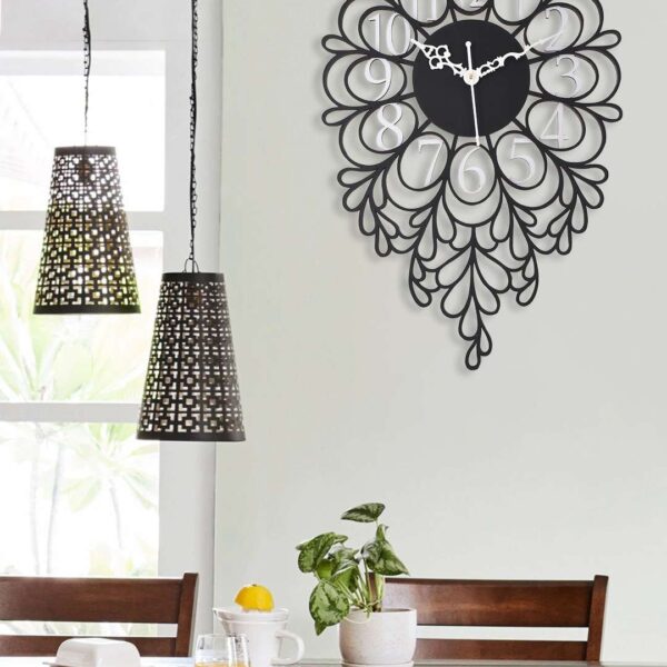 Wooden Silent Non-Ticking Wall Clock for Home Stylish Latest Designer Wall Clock for Home Living Room Bedroom Office Hall