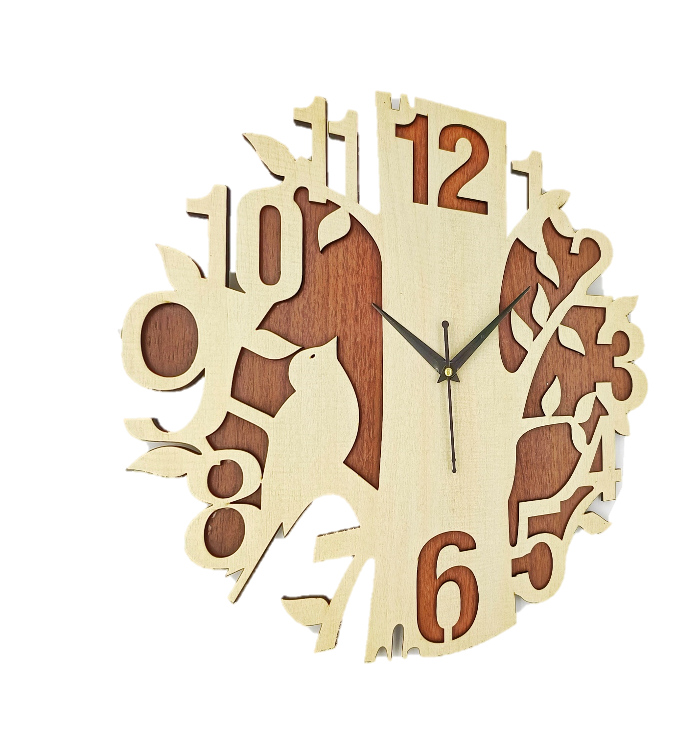 Wooden Silent Non-Ticking Wall Clock for Home Stylish Latest Designer Wall Clock for Home Living Room Bedroom Office Hall - Image 2
