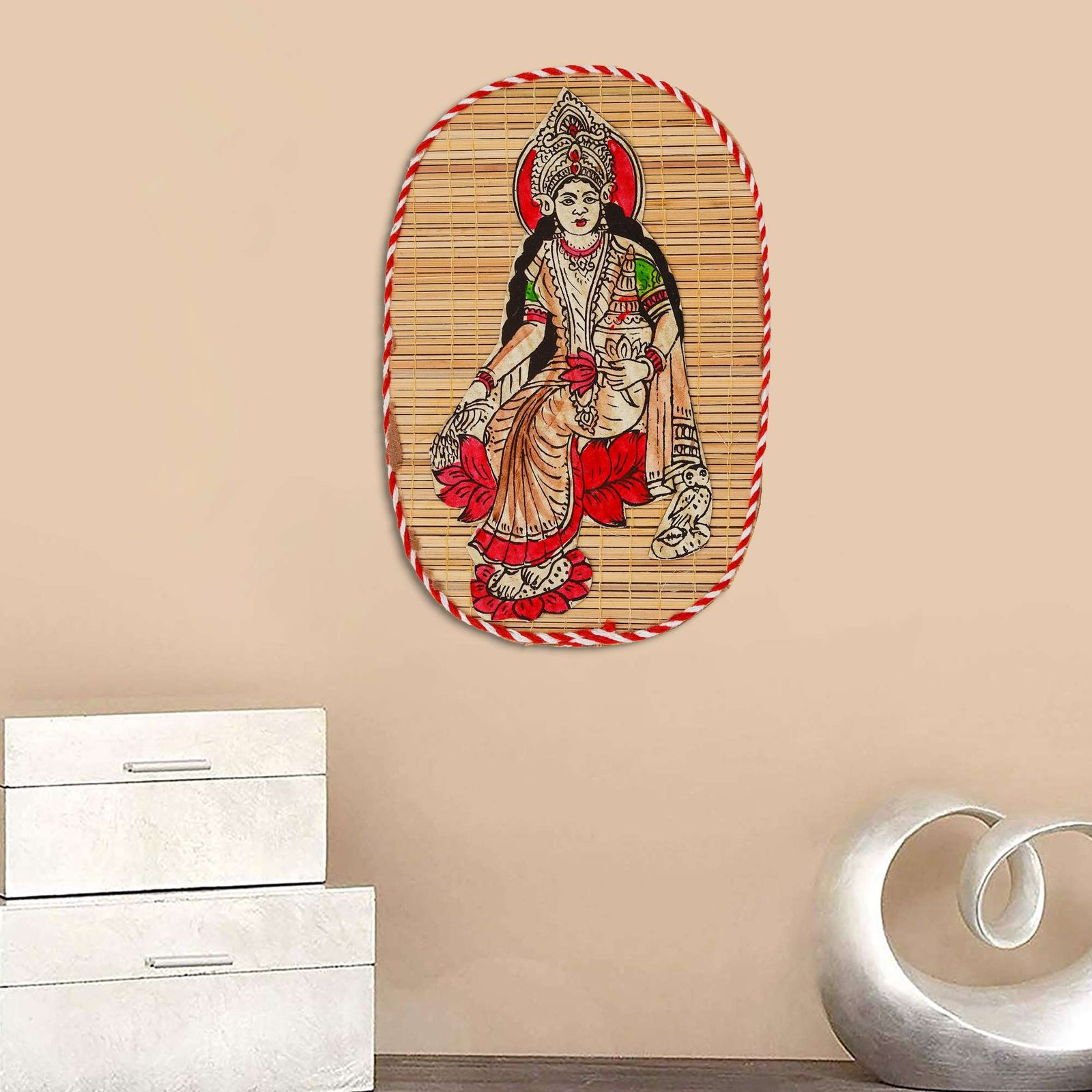 Bamboo Hand Crafted Wall Hangings Of Godess Laxmi Ji For Home D?cor - Image 3
